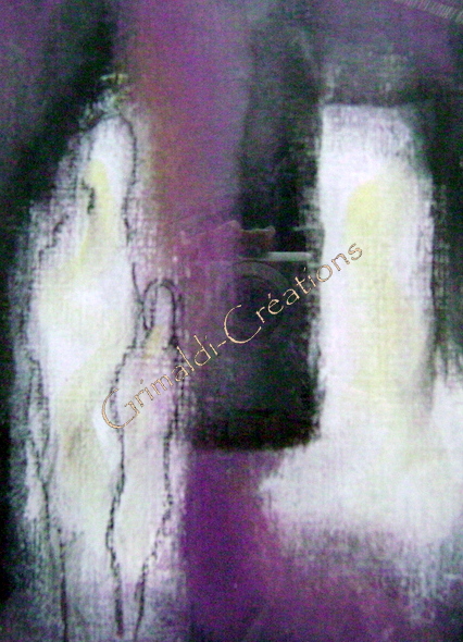 Acrylique - camaïeu violet